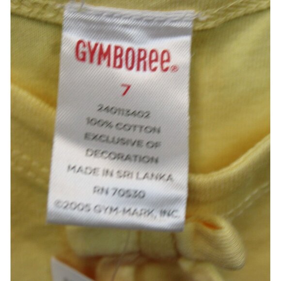 2006 Gymboree Freshly Picked Tee Shirt Flowers Lace sz 7 Cap Sleeve Puff Bow - Picture 5 of 6